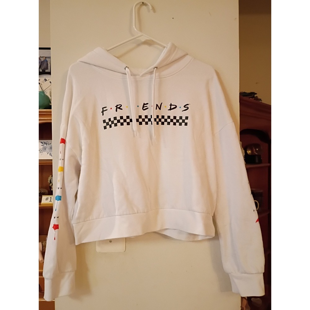 GUC FRIENDS Cropped Hoodie Women's Large White Tv Series New York
